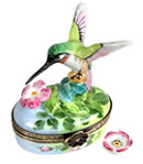 hummingbird at blossoms Limoges box