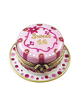 Limoges box Sweet 16 birthday cake