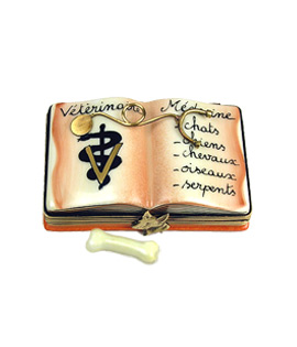 Limoges box book of veterinary medicine