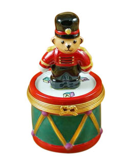 Rochard limoges box teddy soldier on drum