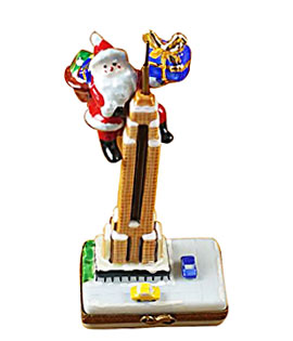 rochard limoges box Santa climbing Empire State Building