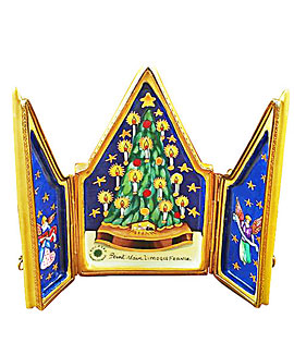 Limoges box Rochard Christmas tree triptych