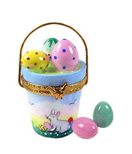 Limoges box Easter eggs in pail