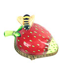 strawberry with bee Limoges box