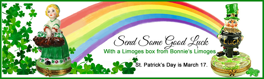 St. Patrick's day good luck Limoges boxes
