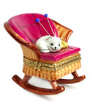 cat in rocking chair limoges box
