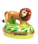 Artoria Limoges box lion in jungle