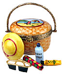 limoges box Nantucket beach bag with 5 removable items